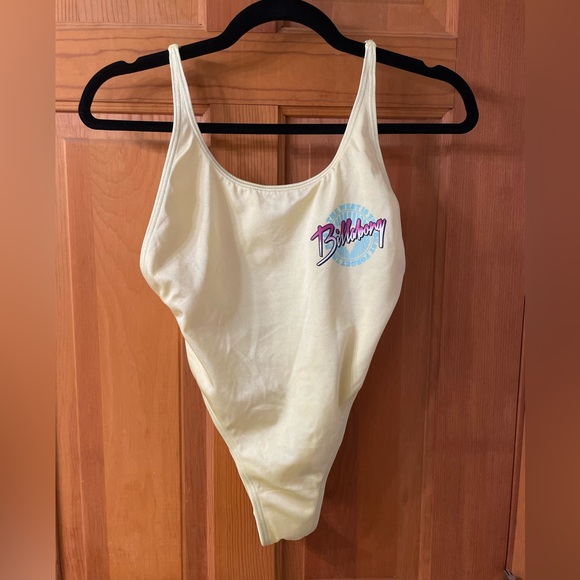 Billabong x UO Retro Baywatch High-rise Style Gold One-Piece Women Swimsuit - Picture 4 of 7